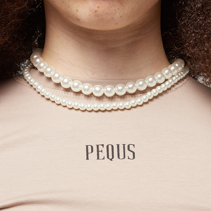 PEQUS Logo T-Shirt bege 27934 3