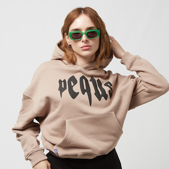 PEQUS Mythic Logo Cropped Hoodie brązowy 27938 1