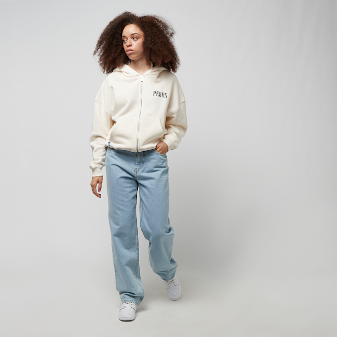 PEQUS Chest Logo Cropped Hoodie weiß 27940 4