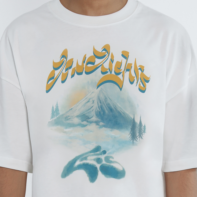 Low Lights Studios Mount Fuji Tee bianco 28137 3