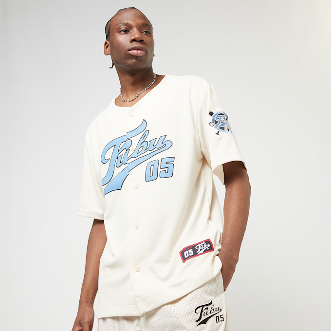 FUBU Varsity Baseball Jersey blanc 22945 1