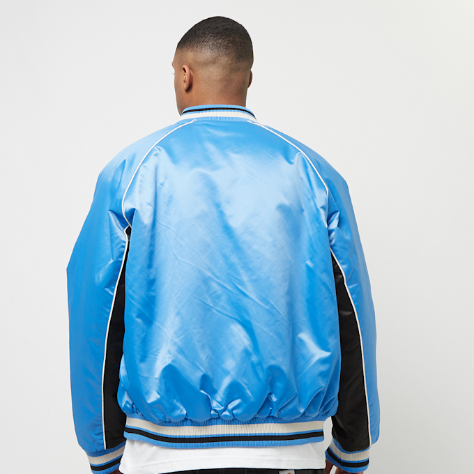 FUBU Varsity Satin Raglan Bomber Jacket bleu 22969 2