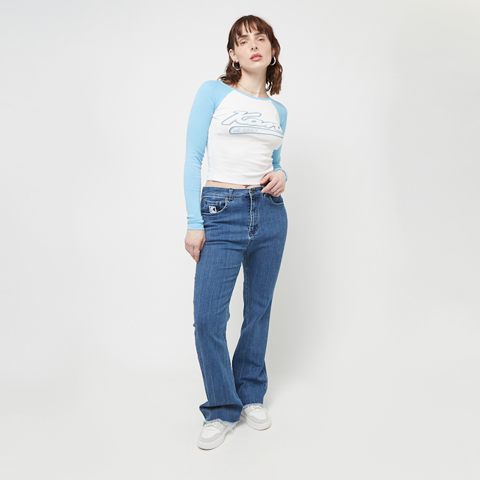 Karl Kani Varsity Crop Block Rib Longsleeve blau 23022 4
