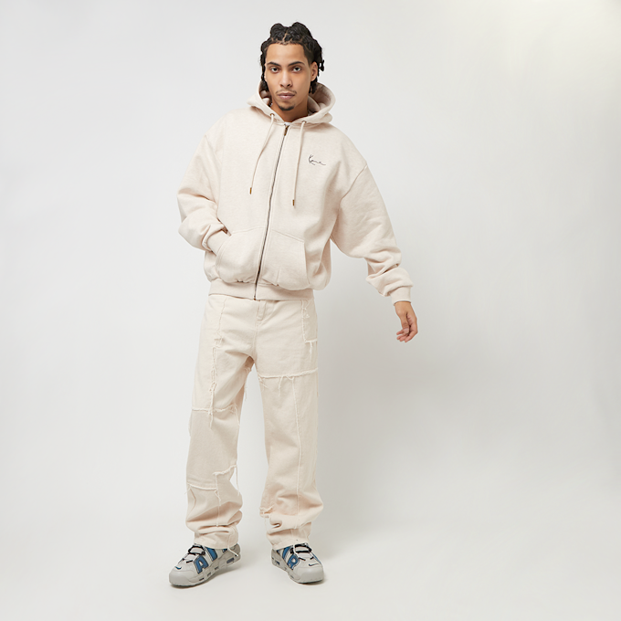 Karl Kani Chest Signature Os Full Zip Diner Hoodie beige 23042 5