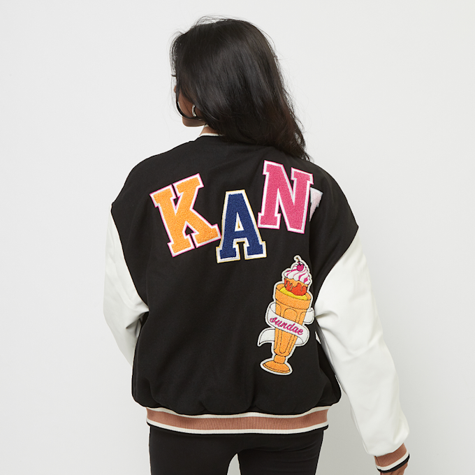 Karl Kani Retro Patch Oversized Block College Jacket noir 23043 2