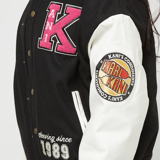 Karl Kani Retro Patch Oversized Block College Jacket noir 23043 4