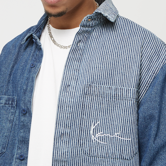 Karl Kani Chest Signature Stripe Block Denim Shirt bleu 23077 3