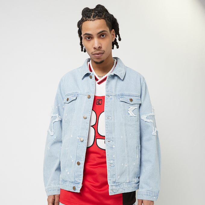 Karl Kani Paintsplatter Denim Trucker Jacket blauw 23085 1