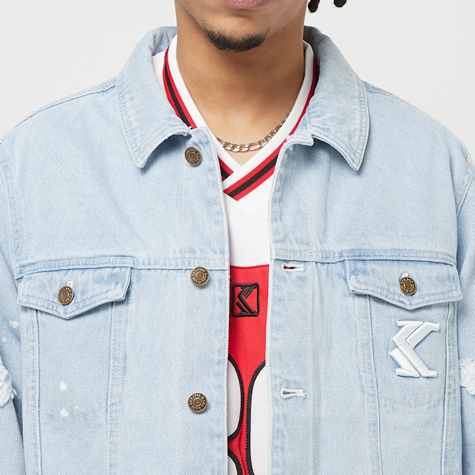 Karl Kani Paintsplatter Denim Trucker Jacket blauw 23085 3