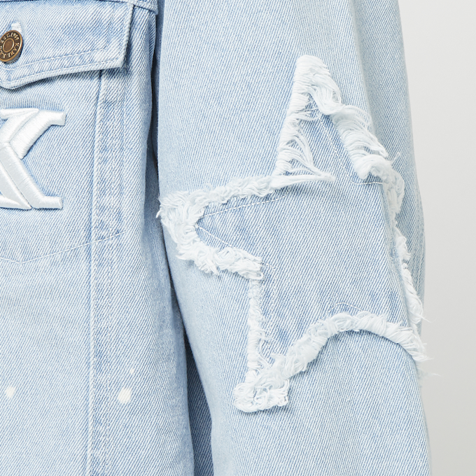 Karl Kani Paintsplatter Denim Trucker Jacket blauw 23085 4