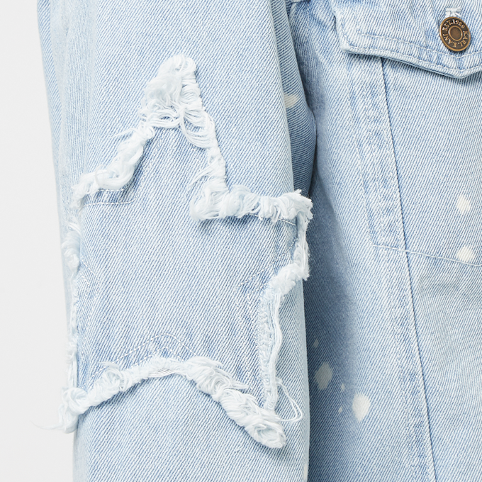 Karl Kani Paintsplatter Denim Trucker Jacket blauw 23085 5