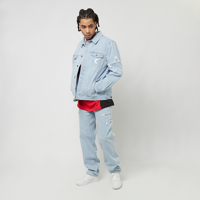 Karl Kani Paintsplatter Denim Trucker Jacket blauw 23085 6