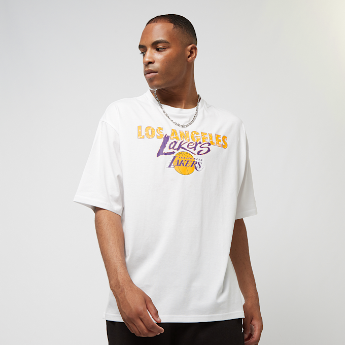 New Era Team Script Oversize Tee Los Angeles Lakers weiß 23284 1