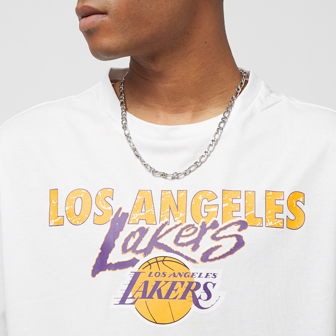 New Era Team Script Oversize Tee Los Angeles Lakers weiß 23284 3