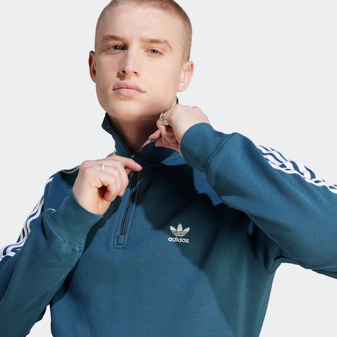 adidas Originals adicolor 3-Streifen Half-Zip Crew Sweatshirt blau 23445 3