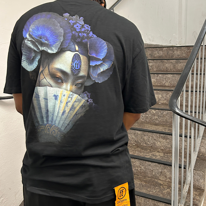 Forgotten Faces Geisha Heavy Oversized Tee noir 23538 7
