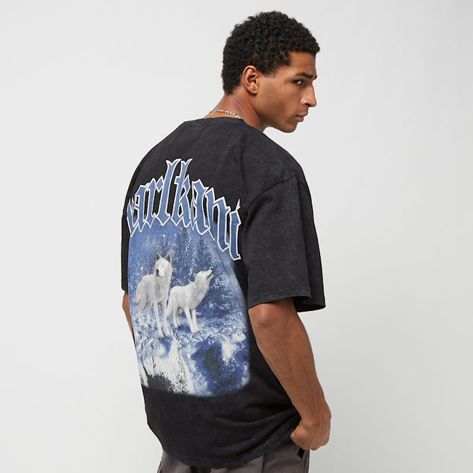 Karl Kani Small Signature Washed Heavy Jersey Wolf Tee negro 23607 1