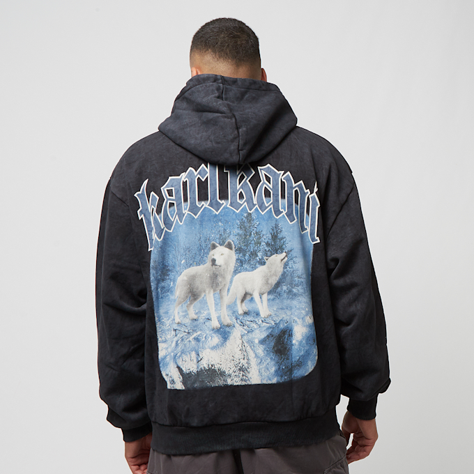 Karl Kani Chest Signature Oversized Washed Heavy Sweat Wolf Full Zip Jacket schwarz 23610 2