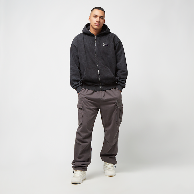 Karl Kani Chest Signature Oversized Washed Heavy Sweat Wolf Full Zip Jacket schwarz 23610 5