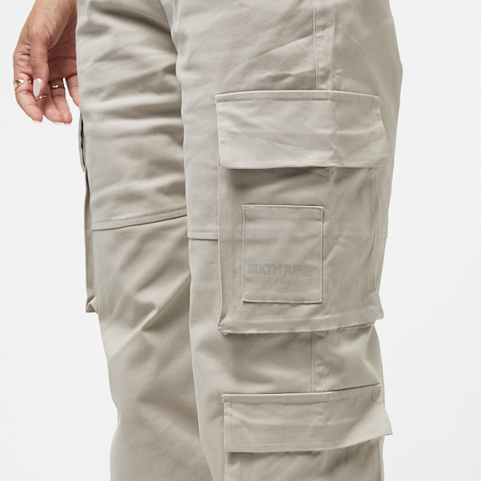 Sixth June Cargo Pants W/ Reverse Belt beige 23647 3