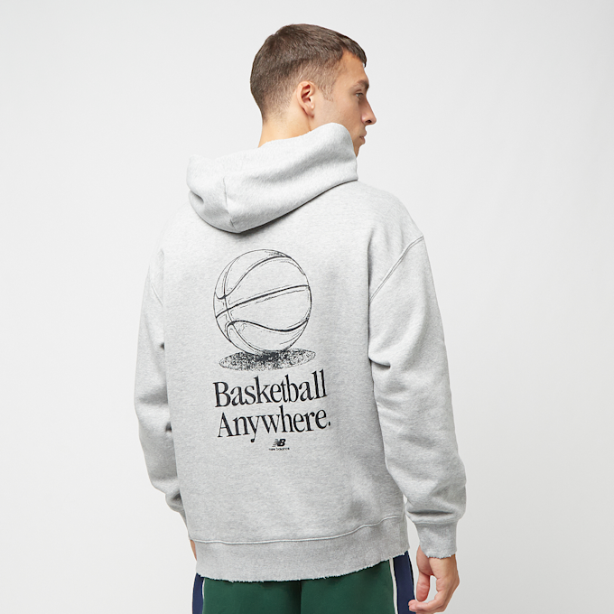 New Balance Hoops Fleece Hoodie grau 23650 1