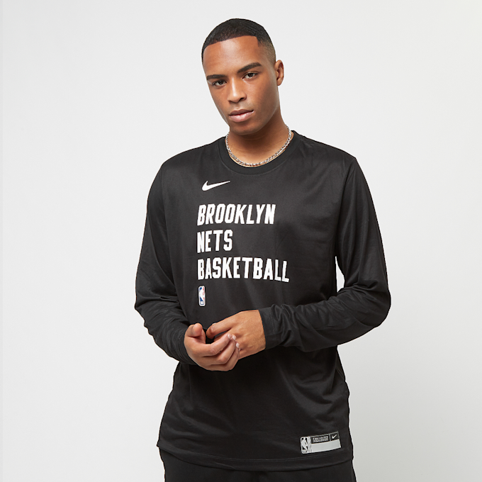 Nike NBA Brooklyn Nets Dri-Fit Essential Print Longsleeve Tee schwarz 23693 1