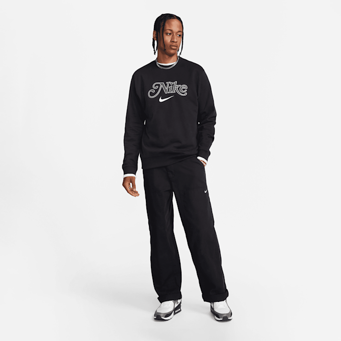 Nike Sportswear Fleece Crew-Neck Sweatshirt negro 23851 5