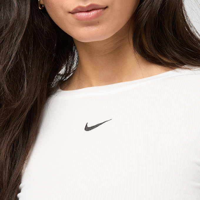 Nike Sportswear Essential Rib Longsleeve Mod Crop Top weiß 23908 3