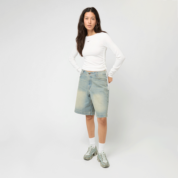 Nike Sportswear Essential Rib Longsleeve Mod Crop Top weiß 23908 5