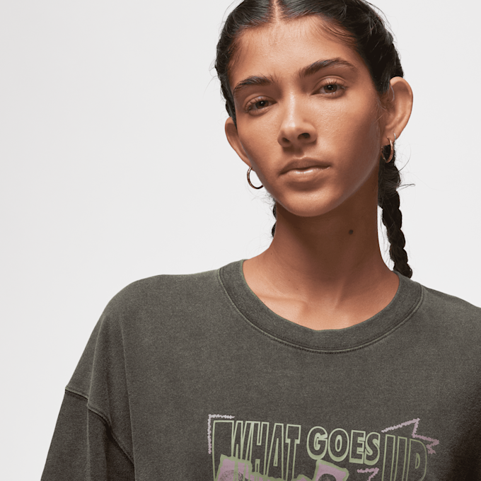 Nike   Oversized Short Sleeve Tee Heritage grijs 24034 3