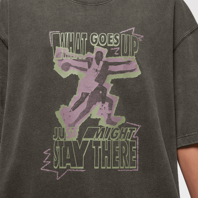 Nike   Oversized Short Sleeve Tee Heritage grijs 24034 4