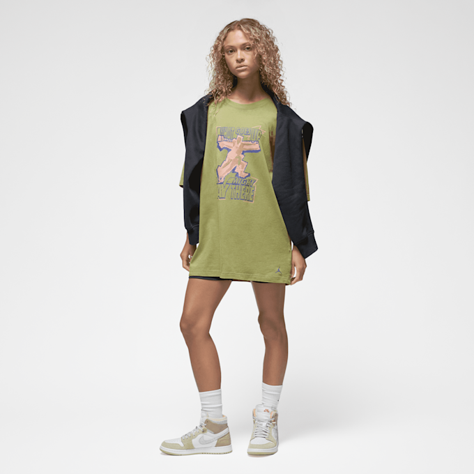 Nike   Oversized Short Sleeve Tee Heritage groen 24035 6