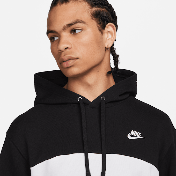Nike Club + French Terry Color-Blocked Hoodie negro 24056 2