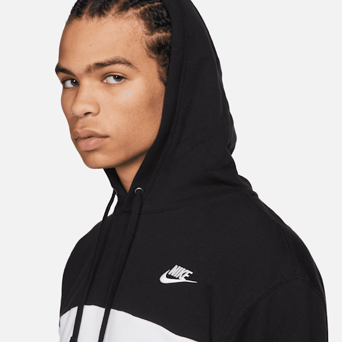 Nike Club + French Terry Color-Blocked Hoodie negro 24056 4