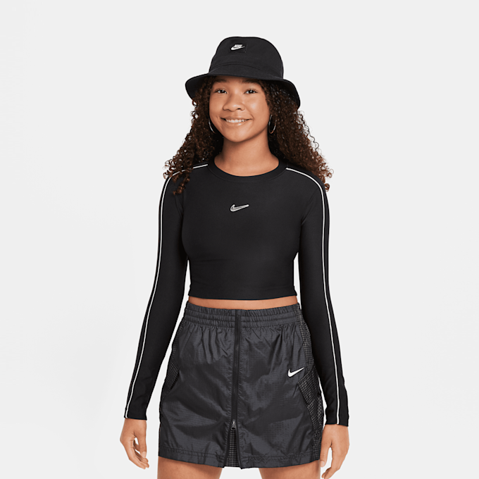 Nike Sportswear Crop Long Sleeve Top SW grau 24113 1