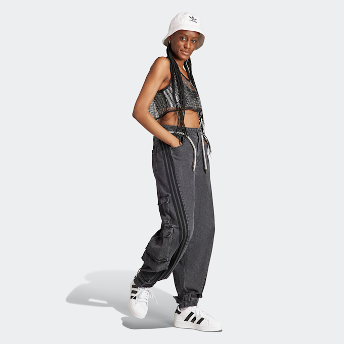 adidas Originals adilenium Denim Cargo Hose schwarz 24338 5