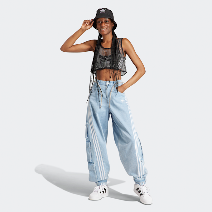 adidas Originals adilenium Denim Cargo Hose schwarz 24348 5