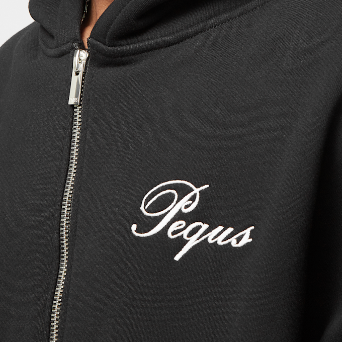 PEQUS Handwritten Logo Zip Hoodie negro 24436 3