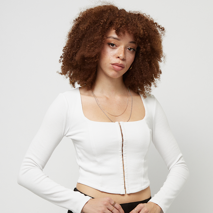 Sixth June Long Sleeve Corset Top weiß 24584 1