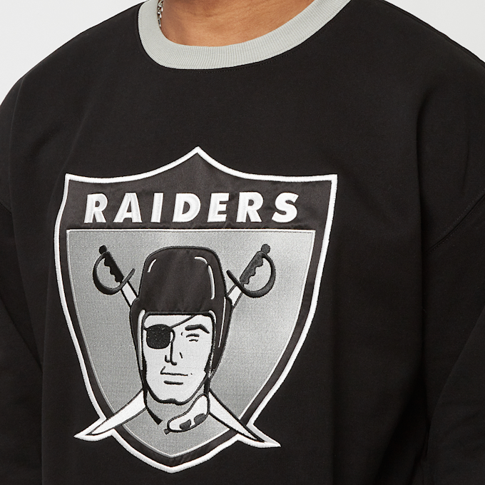 Mitchell & Ness NFL Satin Insert Fleece Crew Oakland Raiders schwarz 24598 3