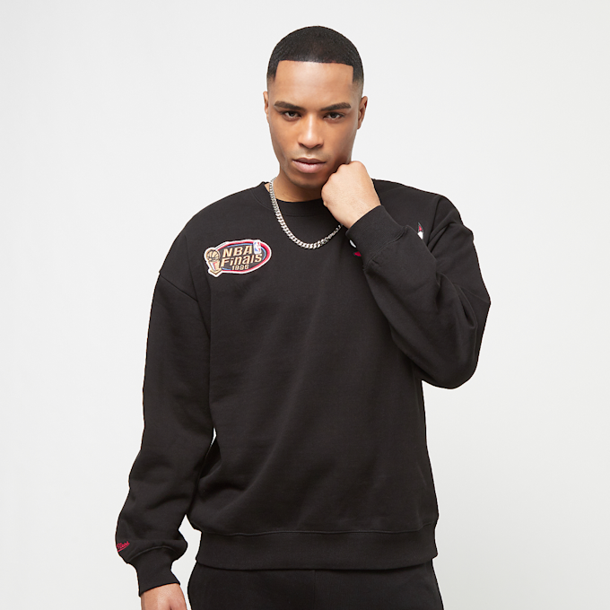 Mitchell & Ness NBA Team First Satin Fleece Crew Chicago Bulls negro 24602 2