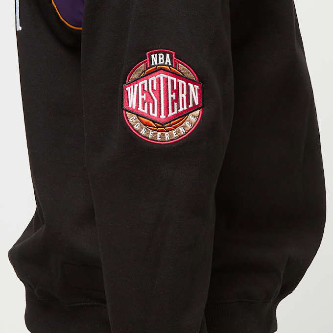 Mitchell & Ness NBA Team First Satin Fleece Crew Los Angeles Lakers schwarz 24603 4