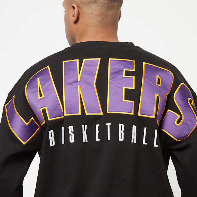 Mitchell & Ness NBA Team First Satin Fleece Crew Los Angeles Lakers schwarz 24603 5
