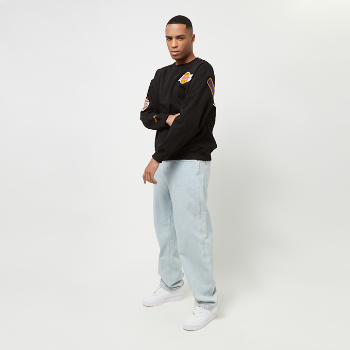 Mitchell & Ness NBA Team First Satin Fleece Crew Los Angeles Lakers schwarz 24603 6