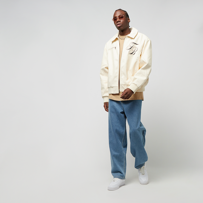 FUBU Initials Leather Coach Jacket schwarz 24627 7