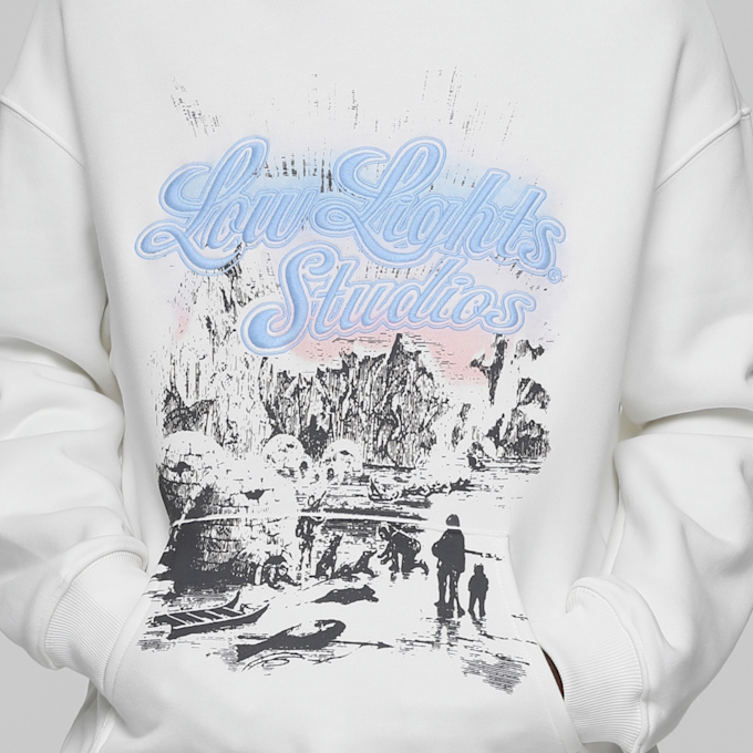 Low Lights Studios Iglo Blue Hoodie biały 24689 3