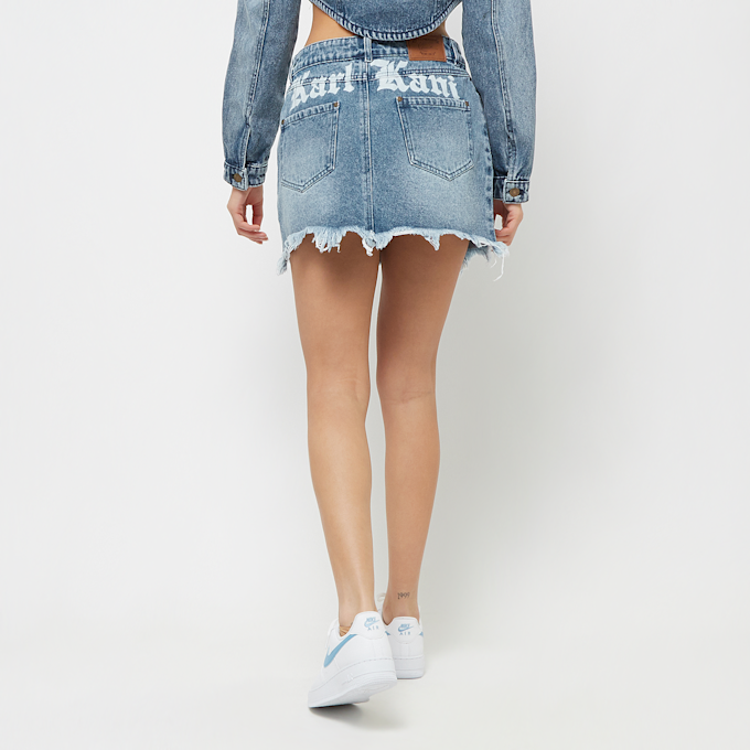 Karl Kani OG Old English Denim Skirt blauw 24719 2