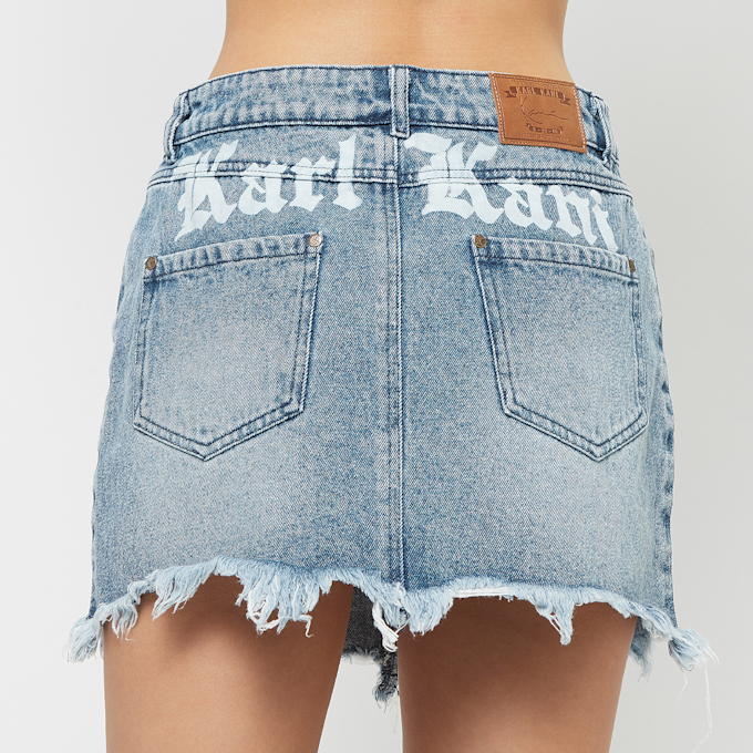 Karl Kani OG Old English Denim Skirt blauw 24719 4