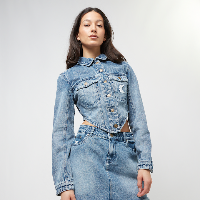 Karl Kani OG Thug Life Crop Corset Washed Denim Jacket niebieski 24983 1