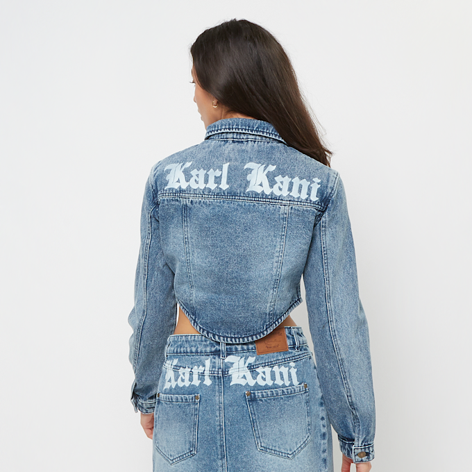 Karl Kani OG Thug Life Crop Corset Washed Denim Jacket niebieski 24983 2
